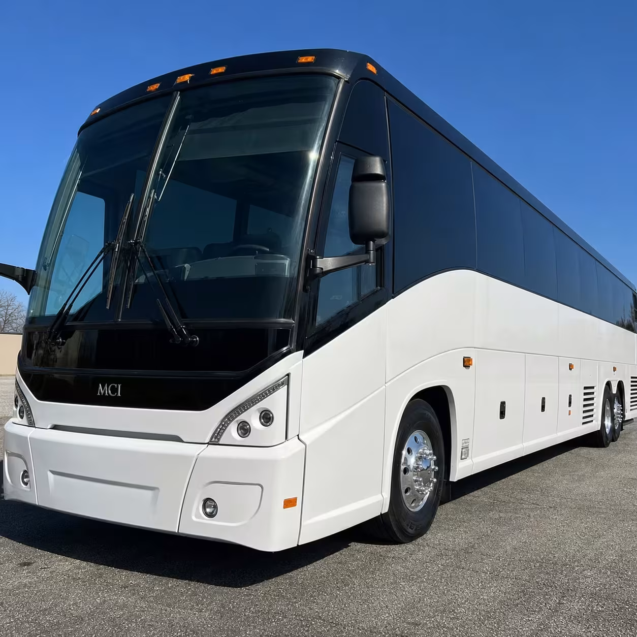 lansing charter bus rental exterior