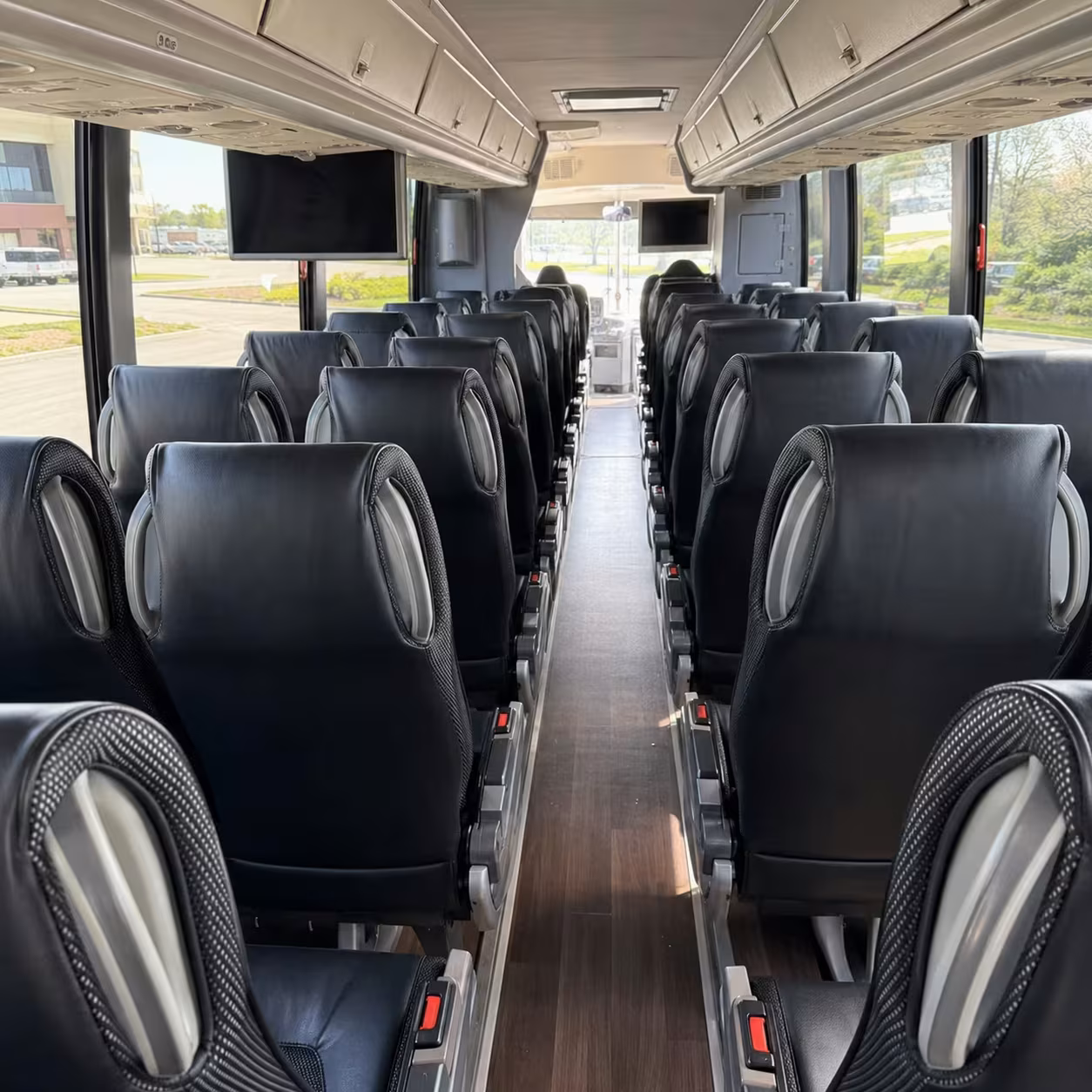 lansing charter bus rental interior
