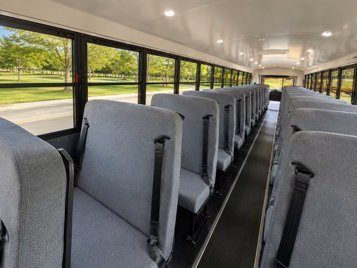 school bus inside