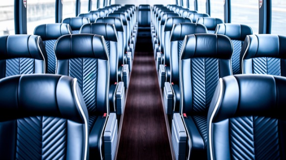 lansing 50 passenger charter bus inside