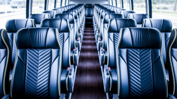 lansing 54 passenger charter bus inside