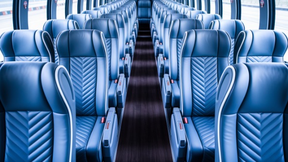 lansing 54 passenger charter bus interior