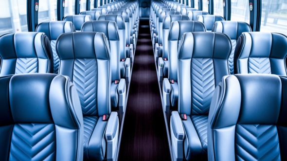 lansing 56 passenger charter bus interior
